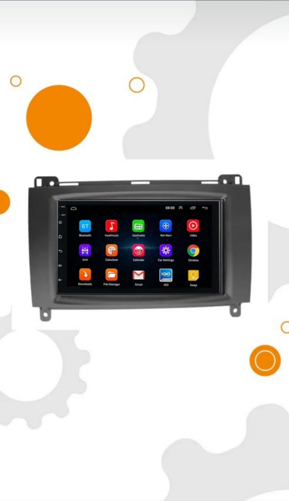 Kit Montaggio Adattatore Autoradio, Mascherina 7" Pollici Compatibile con Mercedes Classe A(W169) / Classe B (W245) 2005-2011 / Vito/Viano autoradio 7 pollici android