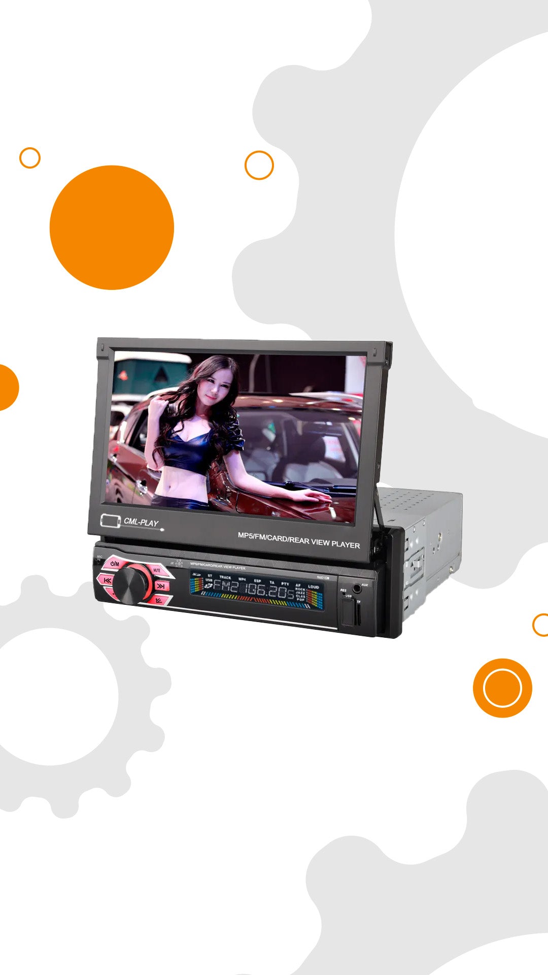 1 DIN MOTORIZZATO 7 POLLICI TOUCH SCREEN MIRROR LINK