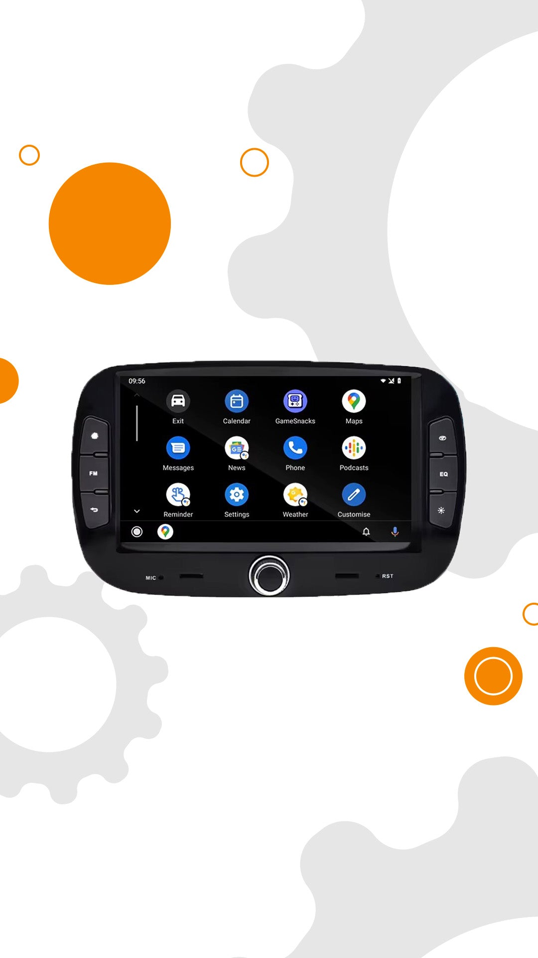 Autoradio Andriod per Fiat 500 2016-2019 2gbx64