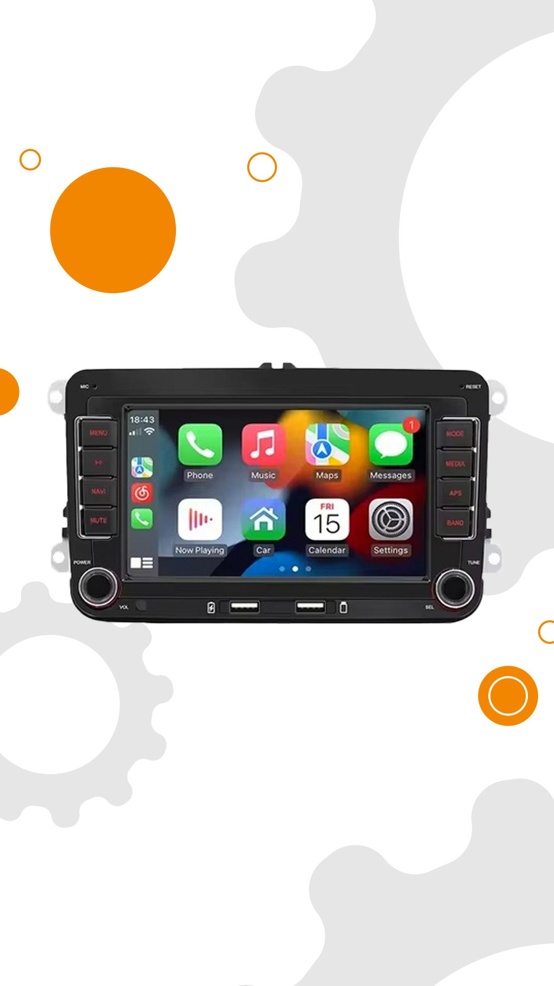 Autoradio 2 din Golf 5 6 Polo Passat B6 B7 Skoda