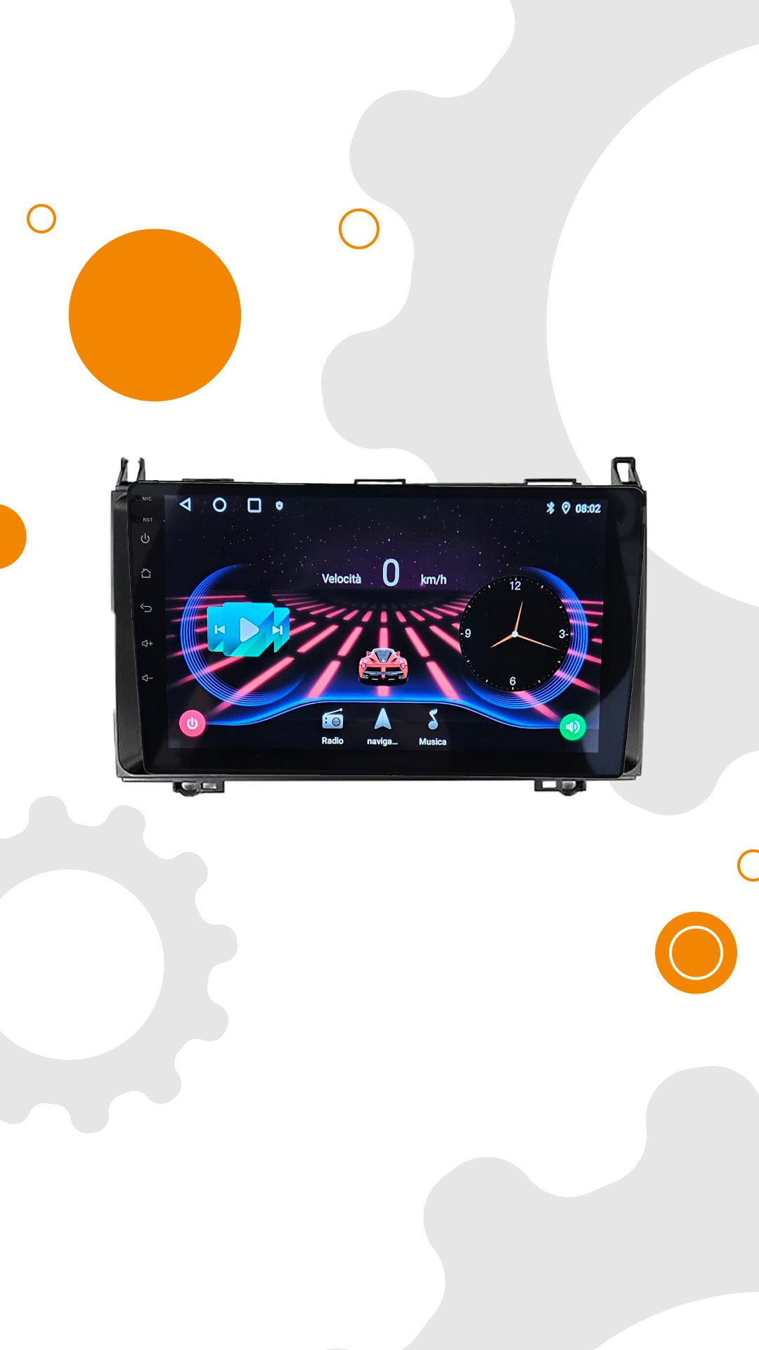 KIT INSTALLAZIONE X MERCEDES Classe A(W169) / Classe B (W245) 2005-2011 / Vito/Vian autoradio android 9 pollicio