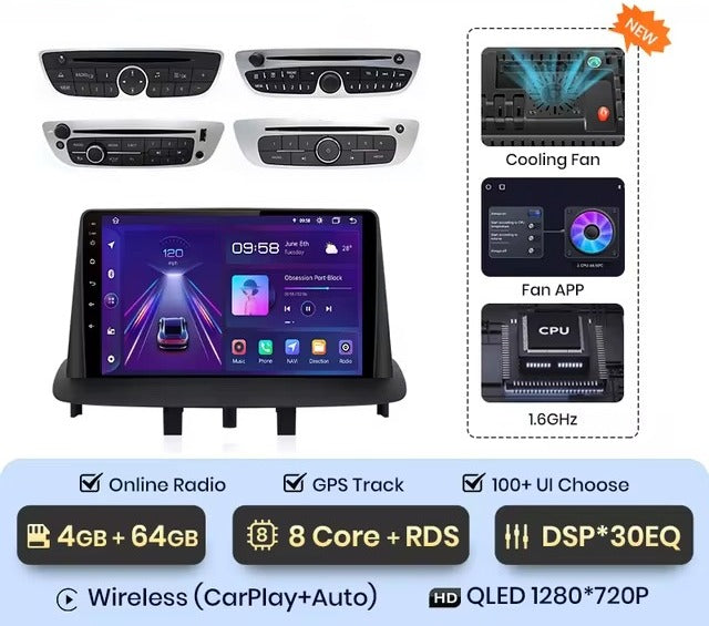 Renault Megane 3 2008 - 2014 wiriless carplay