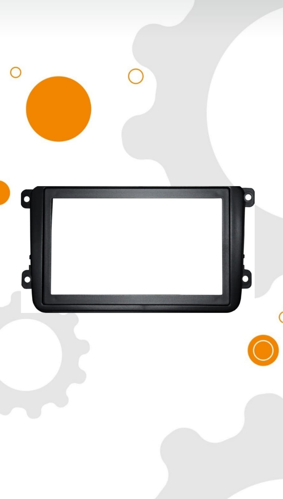 Kit Montaggio MASCHERINA AUTORADIO VW GOLF 5-6 ECC 2 DIN COLORE ANTRACITE CON AUTORADIO 7 POLLICI ANDROID+CARPLEY