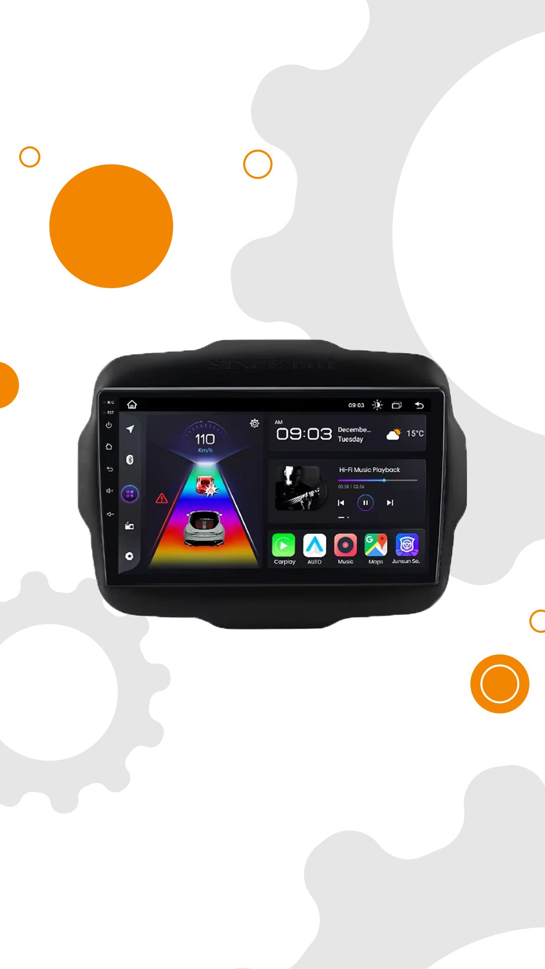 KIT INSTALLAZIONE 9 POLLICI X JEEP RENEGADE