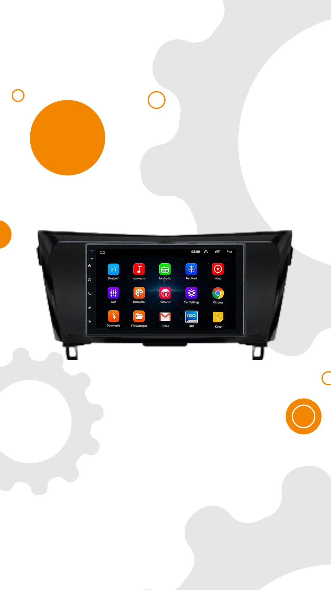 KIT INSTALLAZIONE X NISSAN QASHQAI J11 DAL 2013 IN POI/ 7 POLLICI ANDROID +CARPLEY
