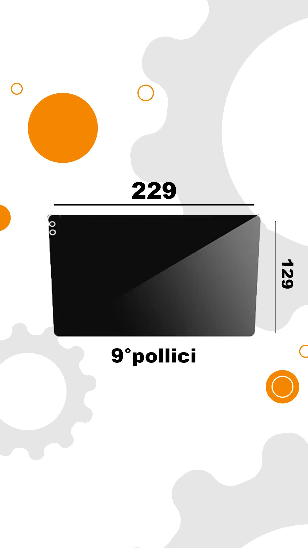 Pellicola protettiva in vetro temperato per auto da 9 pollici adatta per autoradio