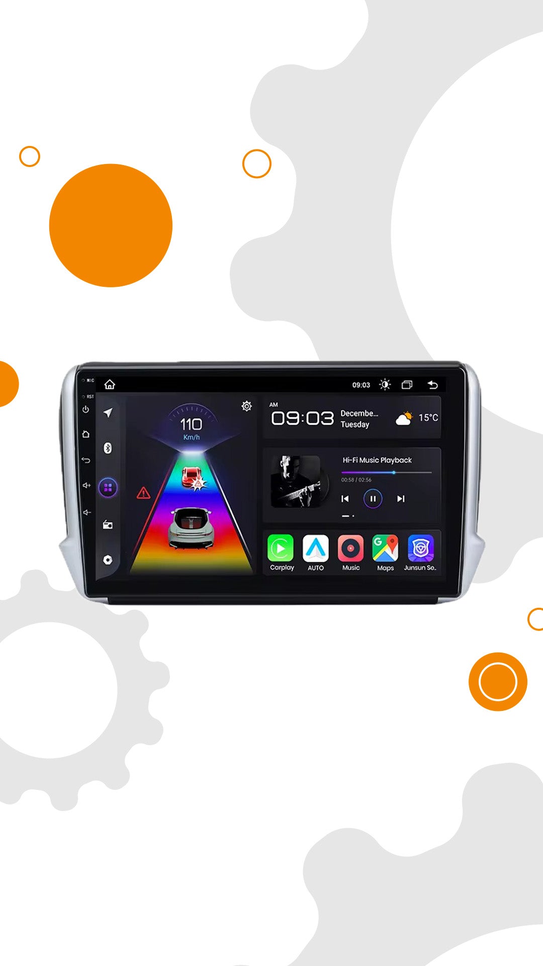 Peugeot 2008 208 2012 - 2018 /wireless CarPlay Android Auto