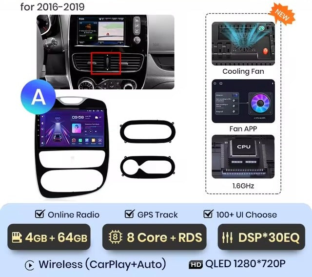 Renault Clio  2012-2017 wiriless carplay