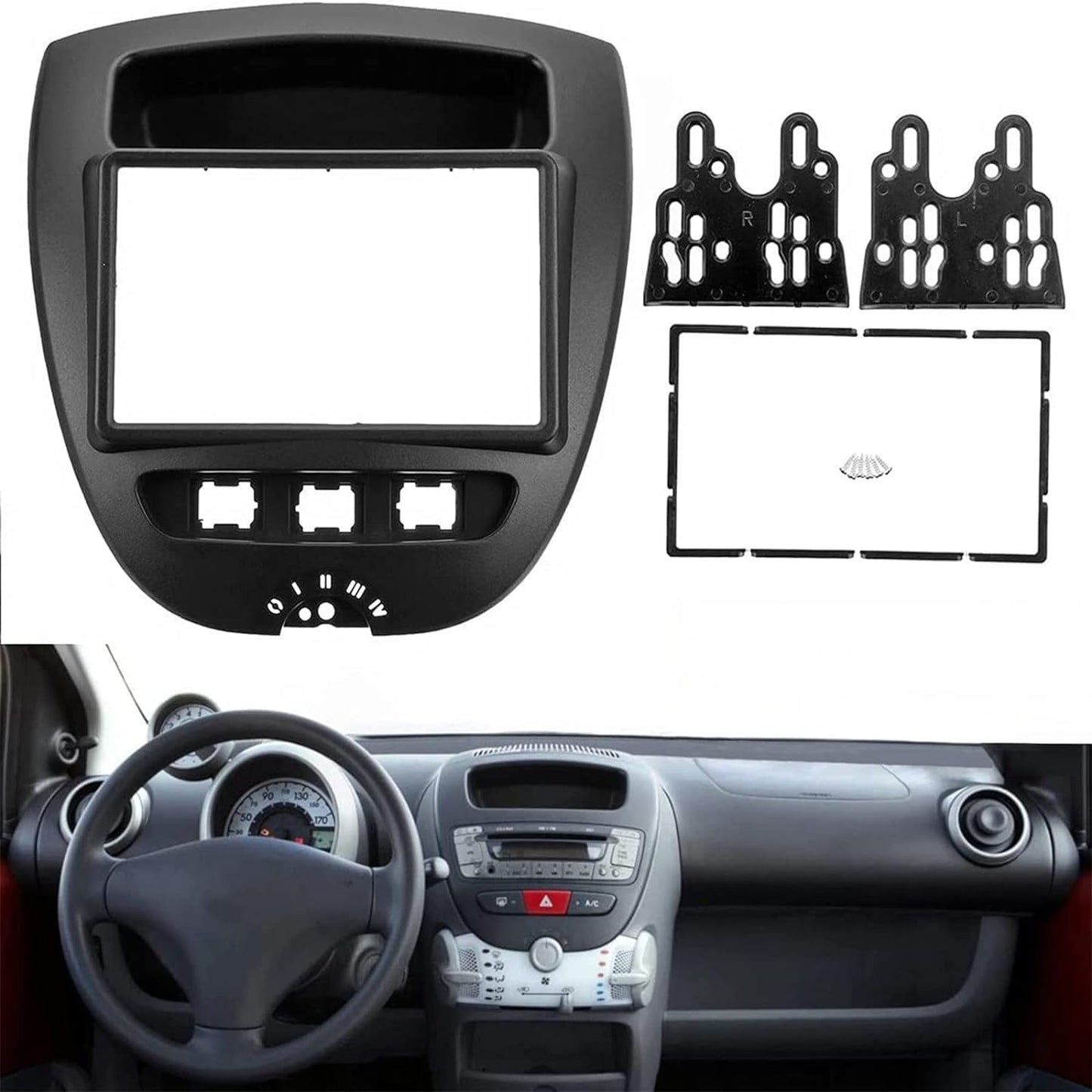 KIT INSTALLAZIONE X C1/Toyota Aygo/Peugeot (107) 7 POLLICI