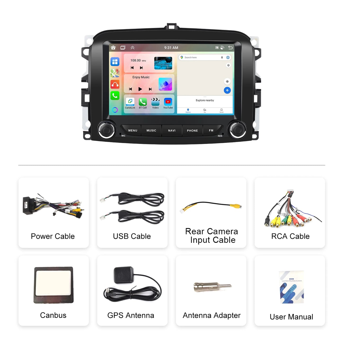 Fiat 500L 2013-2019 Carplay Android