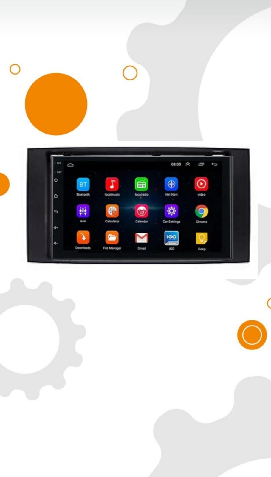 KIT MONTAGGIO AUTORADIO VW TOUAREG DOPPIO DIN CON AUTORADIO ANDROID 7 POLLICI