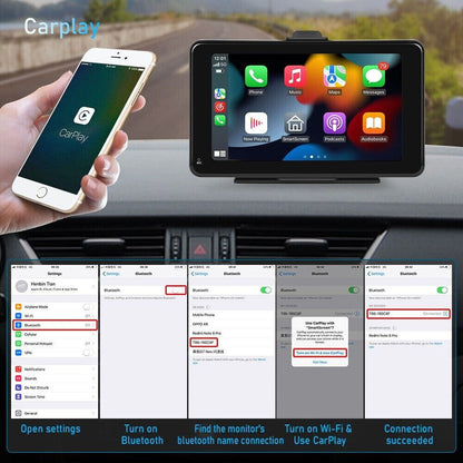 Autoradio 7 Pollici Carplay Android Bluetooth WiFi Mirror Link Touch Screen AUX